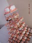 Pastel y cupcakes XV años color coral