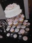 Pastel y cupcakes Flores para Boda